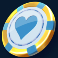 diamond sands slot heart poker chip symbol