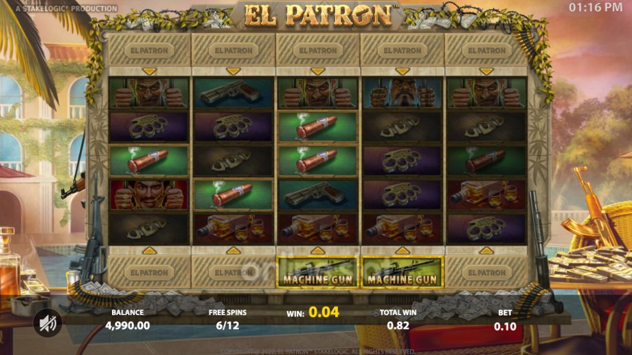 el patron slot free spins feature