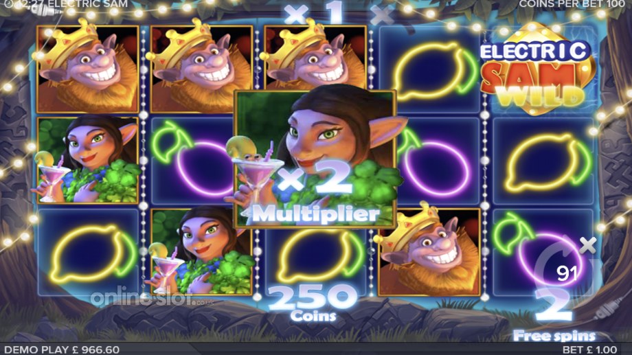 electric sam slot free spins feature