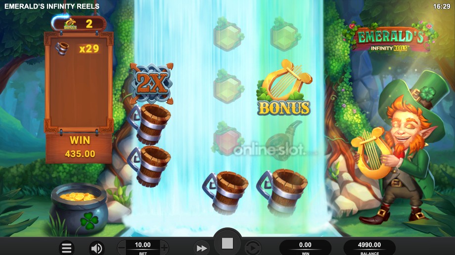 emeralds infinity reels slot base game