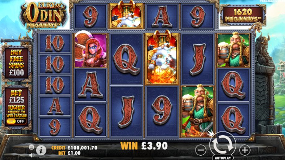 fury of odin megaways slot base game