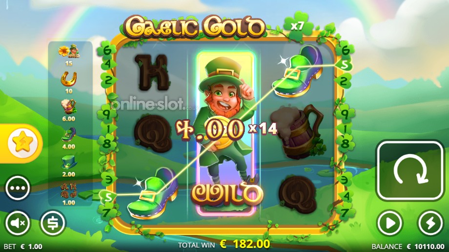 gaelic gold slot rainbow spins feature