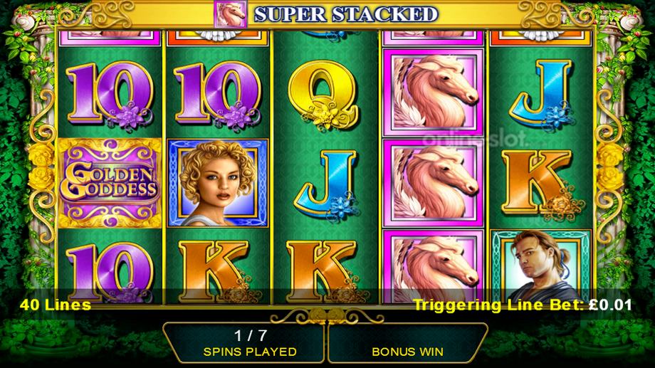 golden goddess slot free spins feature