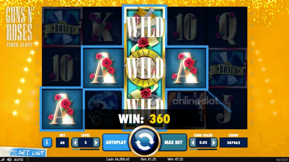 guns n roses slot expanding wild feature