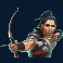 kingdoms rise battle beast slot female warrior with bow and arrow symbol