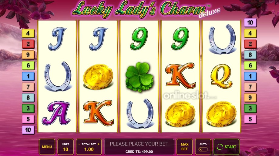 lucky ladys charm deluxe slot base game