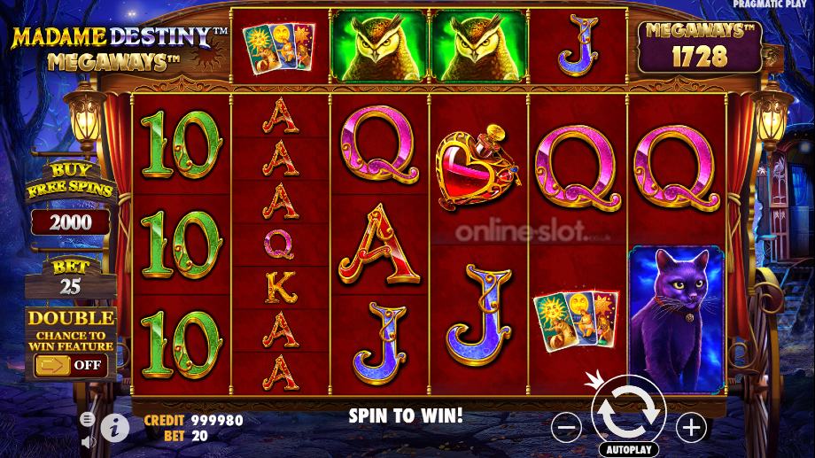 madame destiny megaways slot base game