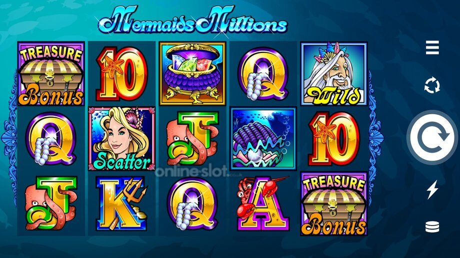 mermaids millions slot base game