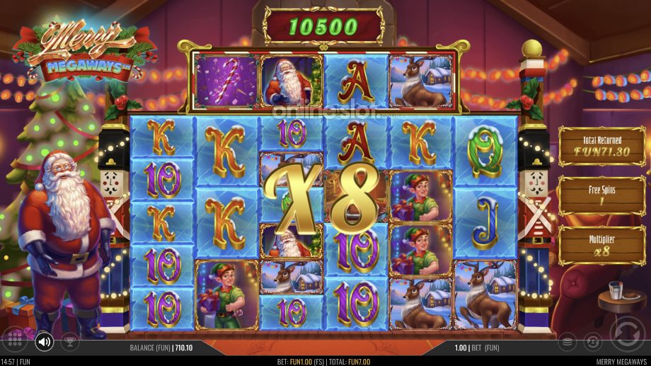 merry megaways slot free spins feature