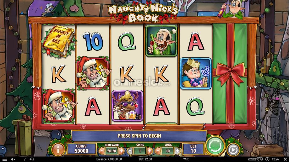 naughty nicks book slot base game