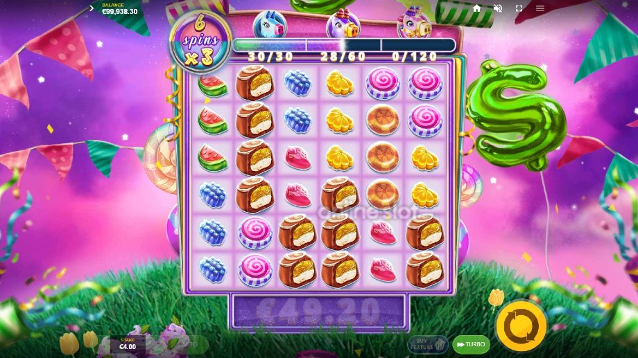 pinatas & ponies slot sweet spins feature