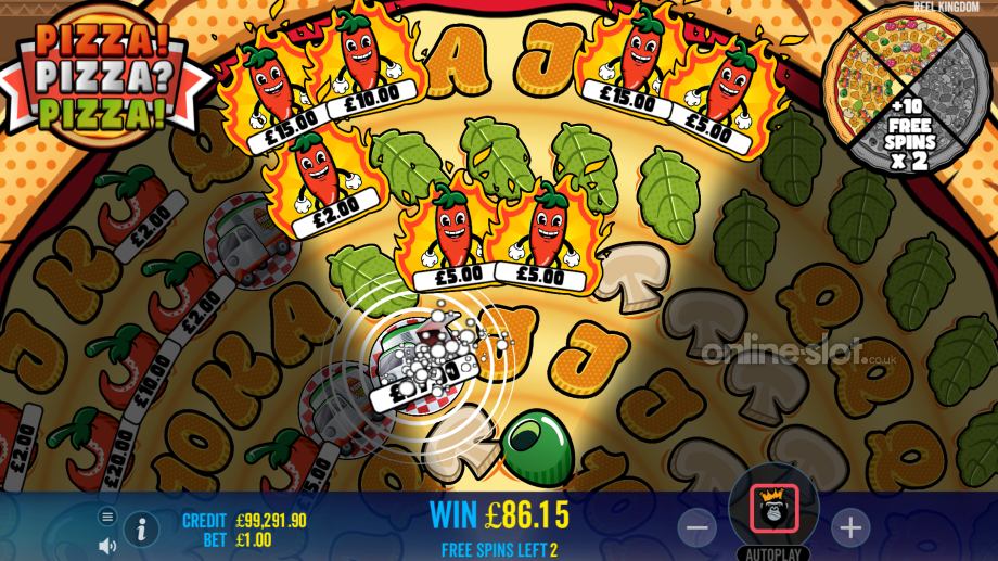 pizza pizza pizza slot free spins feature