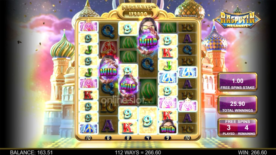 rasputin megaways slot big and strong free spins feature