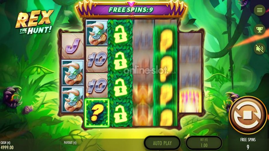 rex the hunt slot bonus game feature