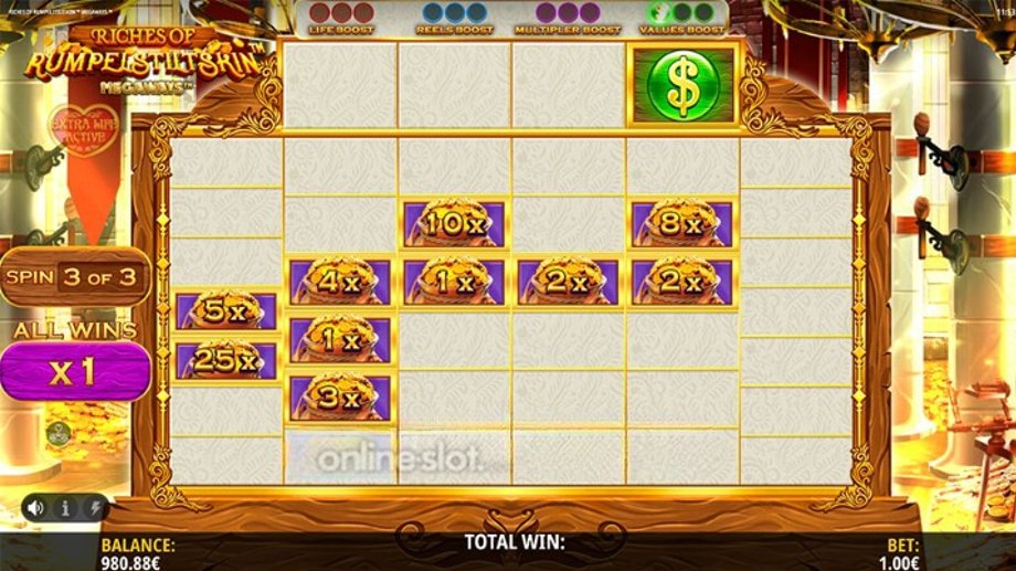 riches of rumpelstiltskin megaways slot rumpel respins feature