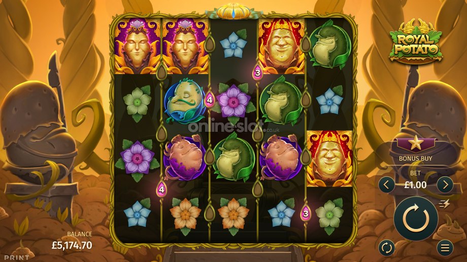 royal potato slot base game