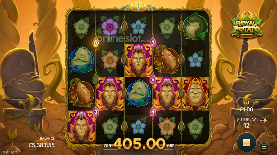 royal potato slot superspinners feature