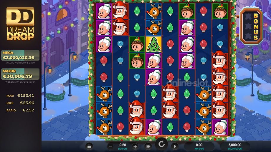 santas stack dream drop slot base game