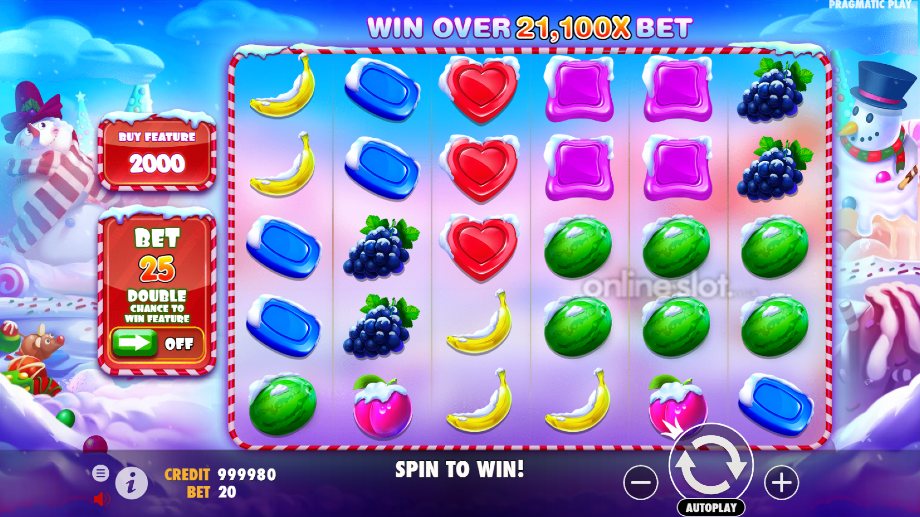 sweet bonanza xmas slot base game