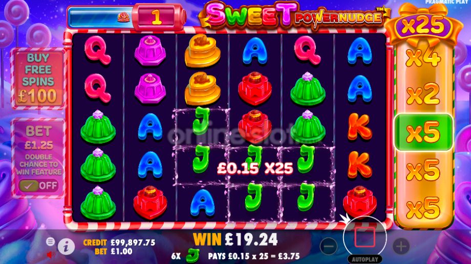 sweet powernudge slot free spins feature