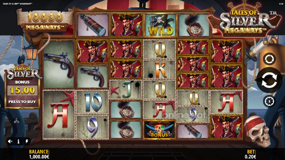 tales of silver megaways slot base game