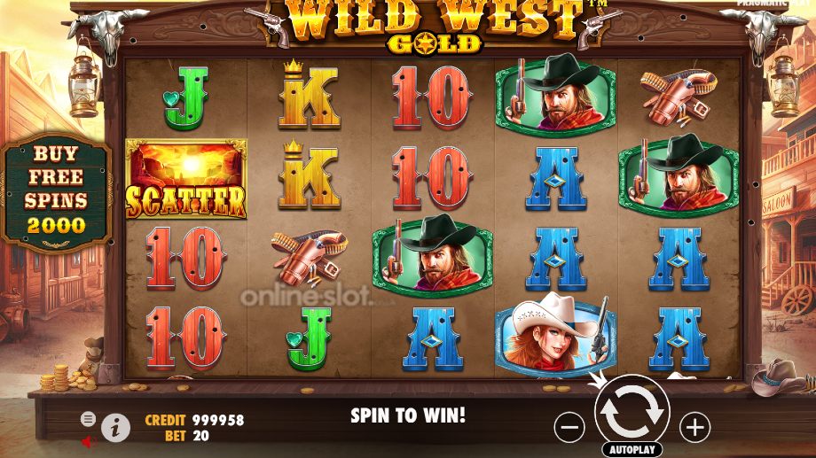 wild west gold slot base game