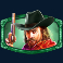 wild west gold slot black hat villain symbol