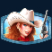 wild west gold slot cowgirl symbol