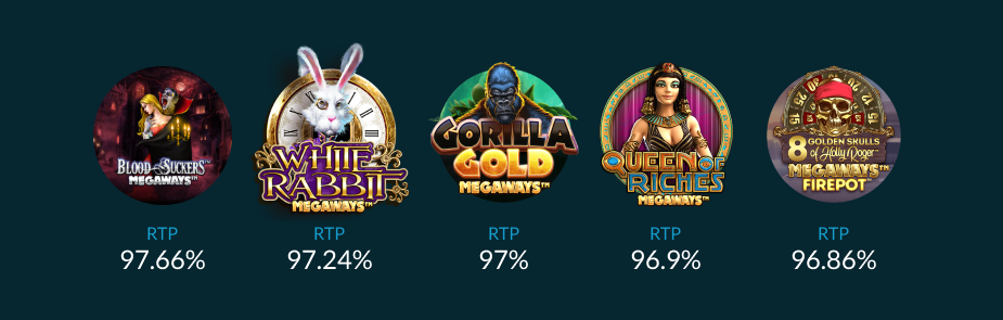 best rtp megaways slots