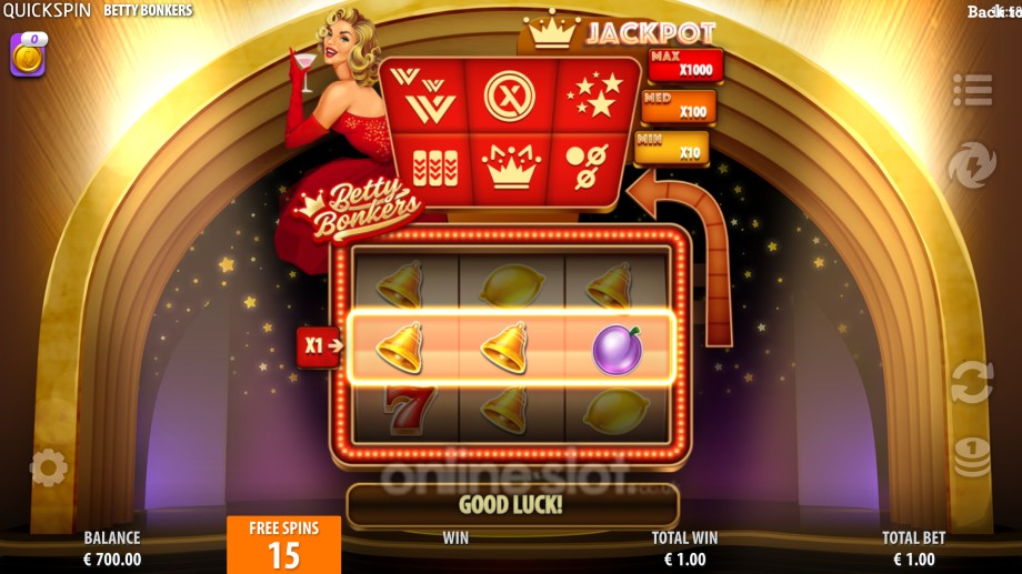 betty bonkers slot free spins