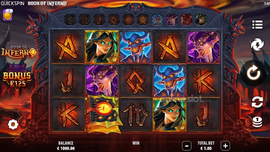 book of inferno slot base game
