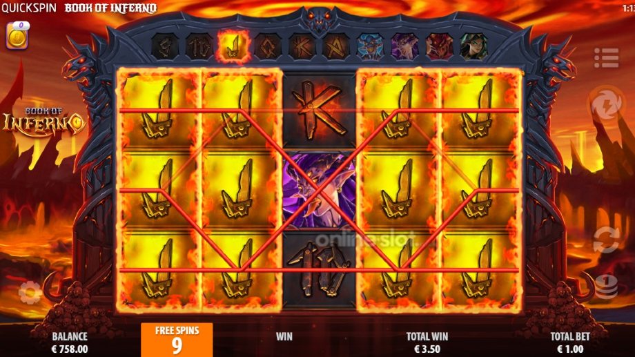 book of inferno slot free spins feature