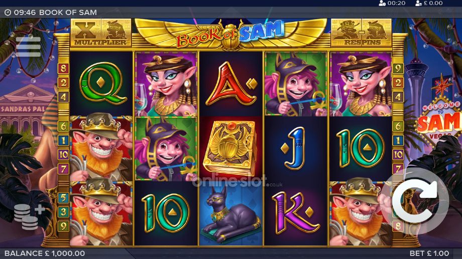 book of sam slot base game