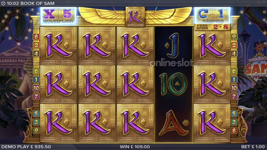 book of sam slot free spins feature