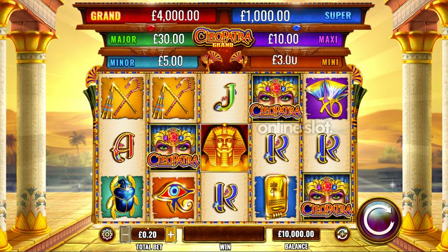 cleopatra grand slot base game