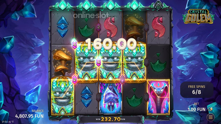 crystal golem slot evolution spins feature