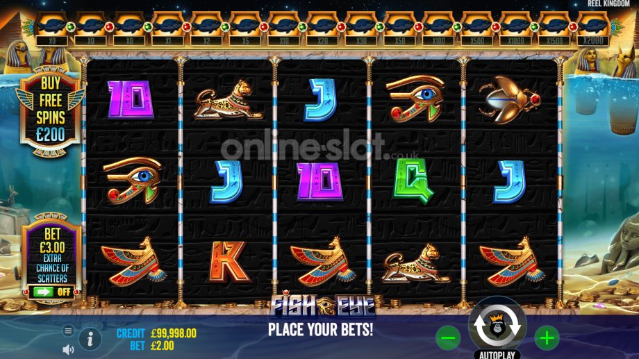 fish eye slot base game
