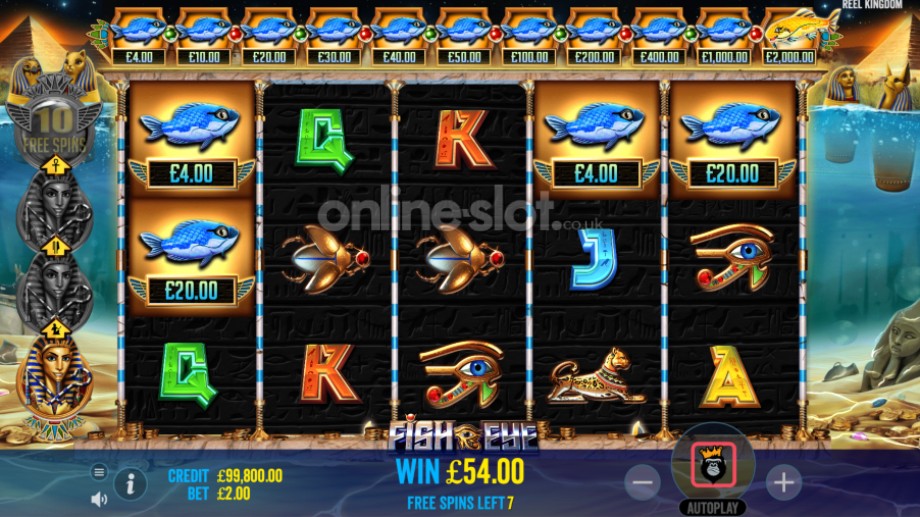 fish eye slot free spins