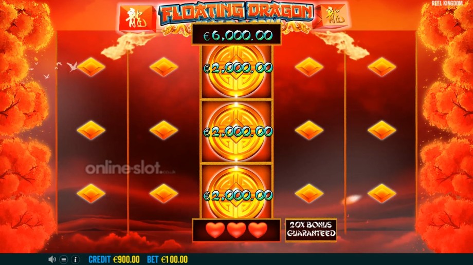 floating dragon slot hold and win feature