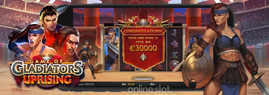 game of gladiators uprising mobile slot