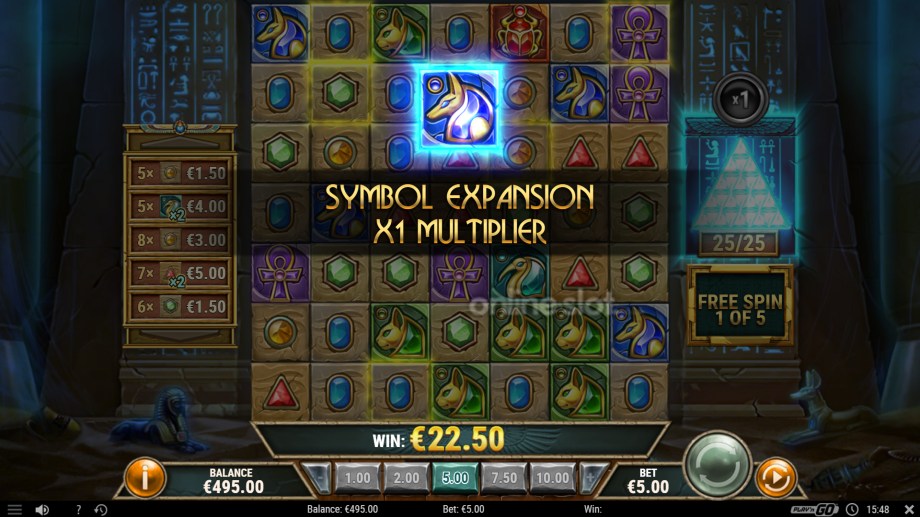 golden osiris slot free spins feature