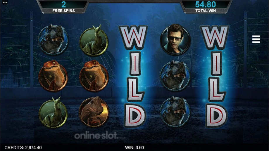 jurassic park slot free spins feature