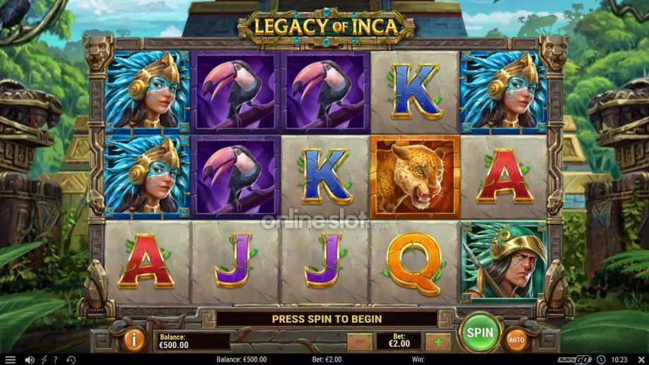 legacy of inca slot base game