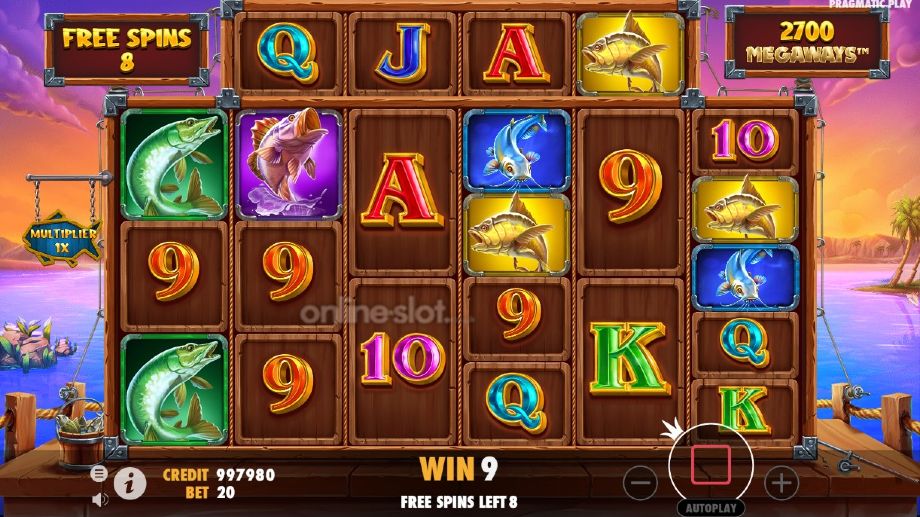 lucky fishing megaways slot free spins feature