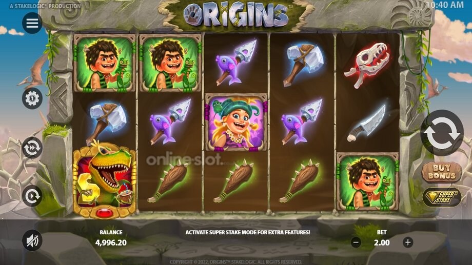 origins slot base game
