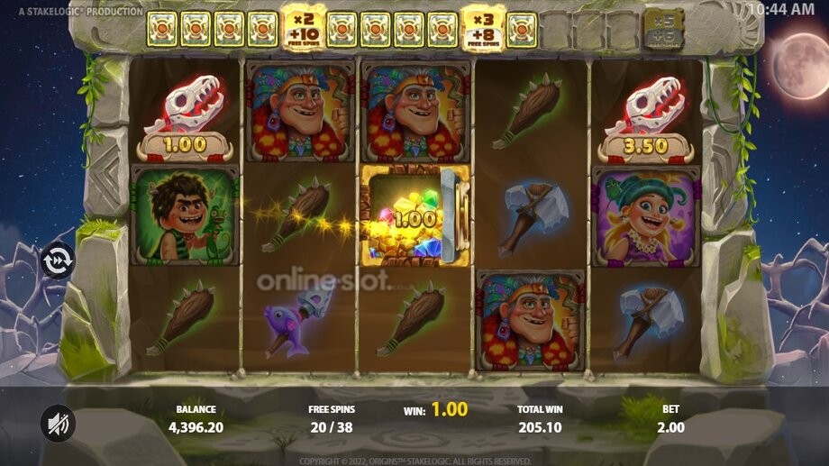 origins slot free spins feature