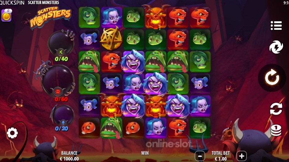 scatter monsters slot base game