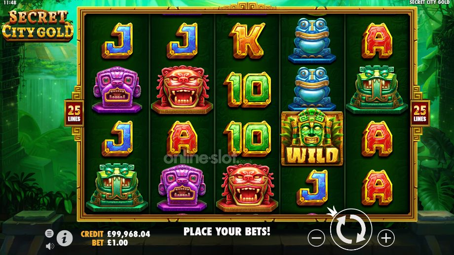 secret city gold slot base game