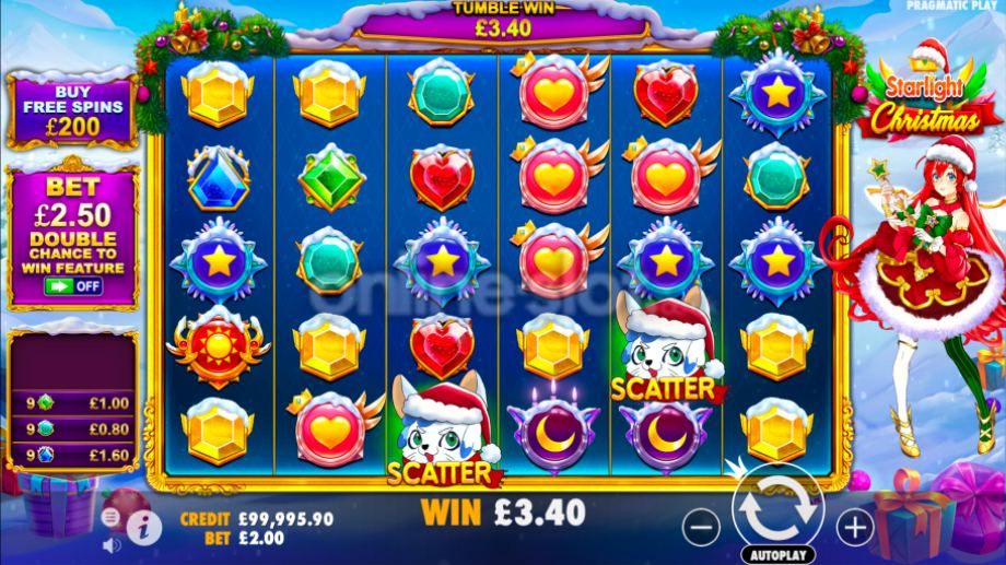 starlight christmas slot base game