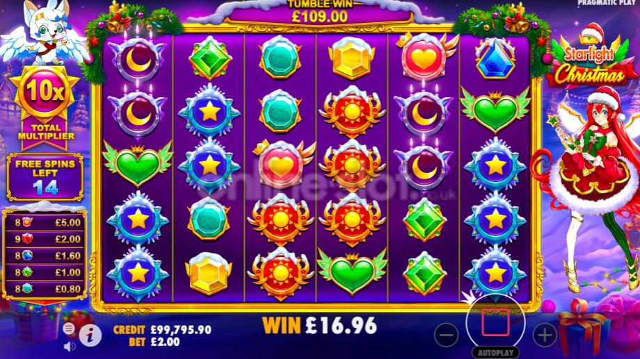 starlight christmas slot free spins